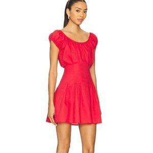 NWT Revolve Linen Cherry Mini Dress!